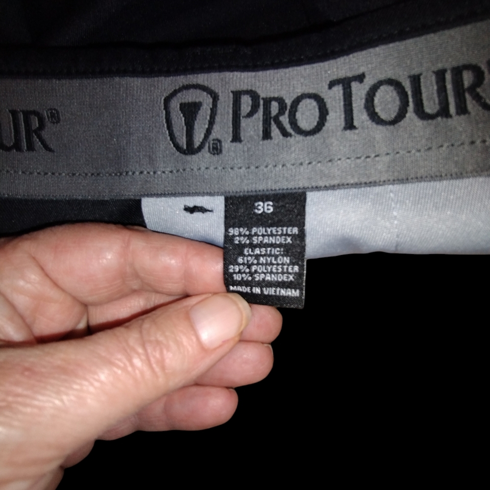 💚 Men's Black Pro Tour Golf shorts Size 36 - Picture 4 of 5